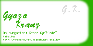 gyozo kranz business card